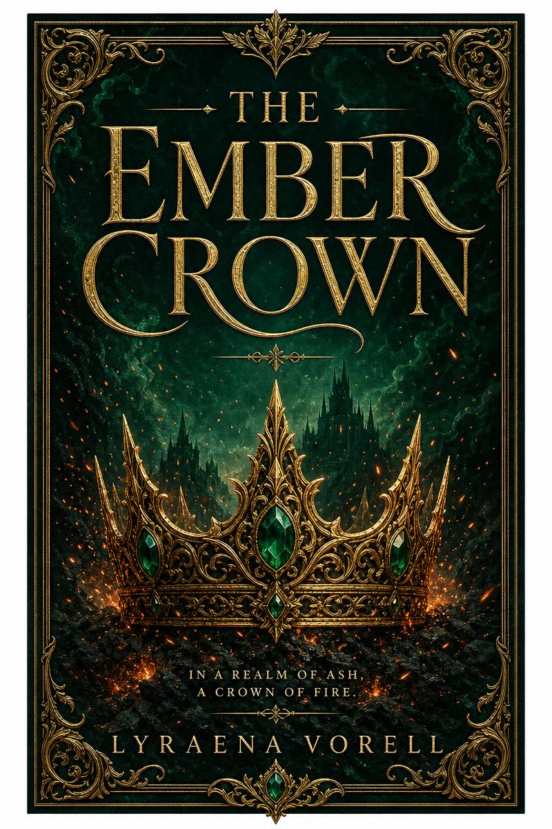 Ornate fantasy book cover design