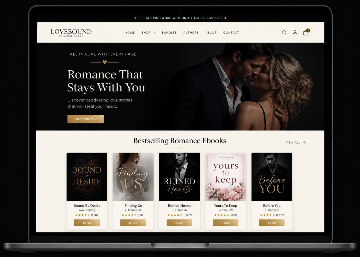 Kobo eBooks storefront design